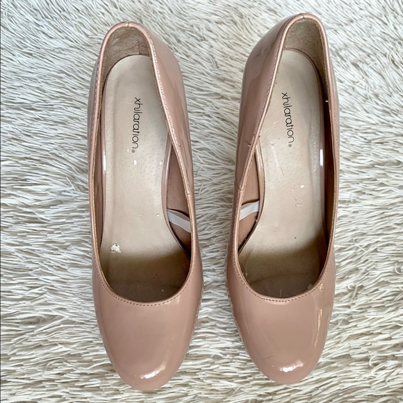Tan/Nude Platform Patent Leather High Heels•Size 8•HIGH!!!!! - Picture 5 of 10